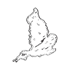 Obraz premium Sketch of a map of England. Vector illustration design