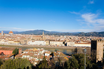 Fototapeta premium Florence aerial view, tuscany, Italy