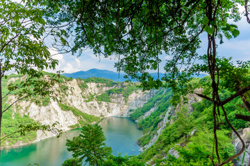 Disused mining industry Landmark of Chonburi Thailand "Grand Canyon Khiri"