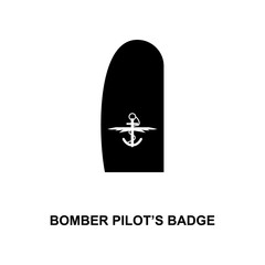 japan bomber pilot’s badge military ranks and insignia glyph icon