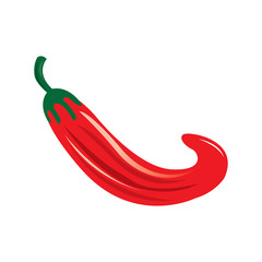 Isolated red pepper image. Vector illustration design