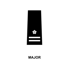 japan major military ranks and insignia glyph icon