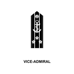 japan vice admiral military ranks and insignia glyph icon