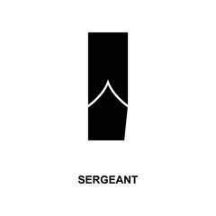 French sergeant military ranks and insignia glyph icon