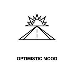 optimistic mood line icon