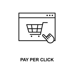 pay per click line icon