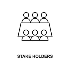 stake holders line icon