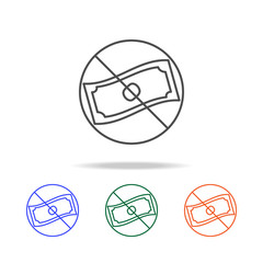 ban on bill of exchange icon. Elements of trade war in multi colored icons. Premium quality graphic design icon. Simple icon for websites, web design, mobile app, info graphics