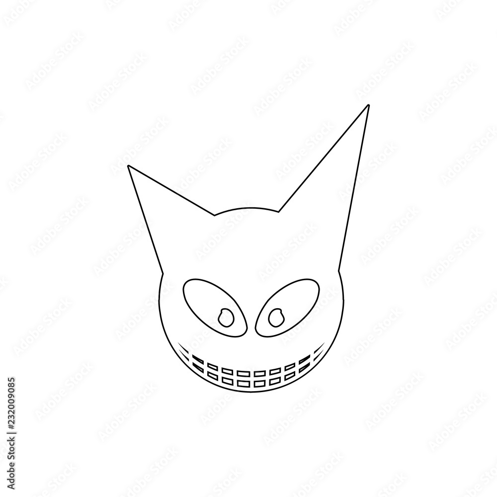 Poster monster icon. element of horrible creatures for mobile concept and web apps illustration. thin line 
