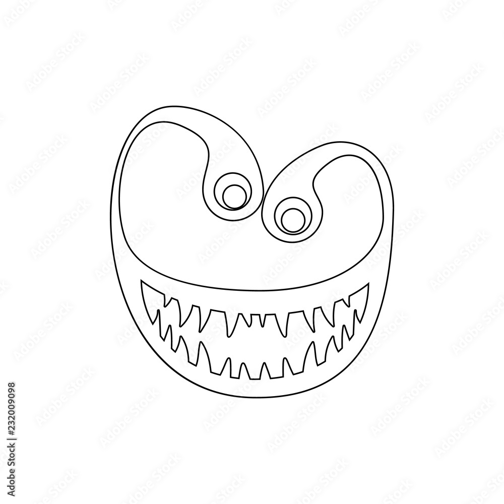 Poster monster icon. element of horrible creatures for mobile concept and web apps illustration. thin line 