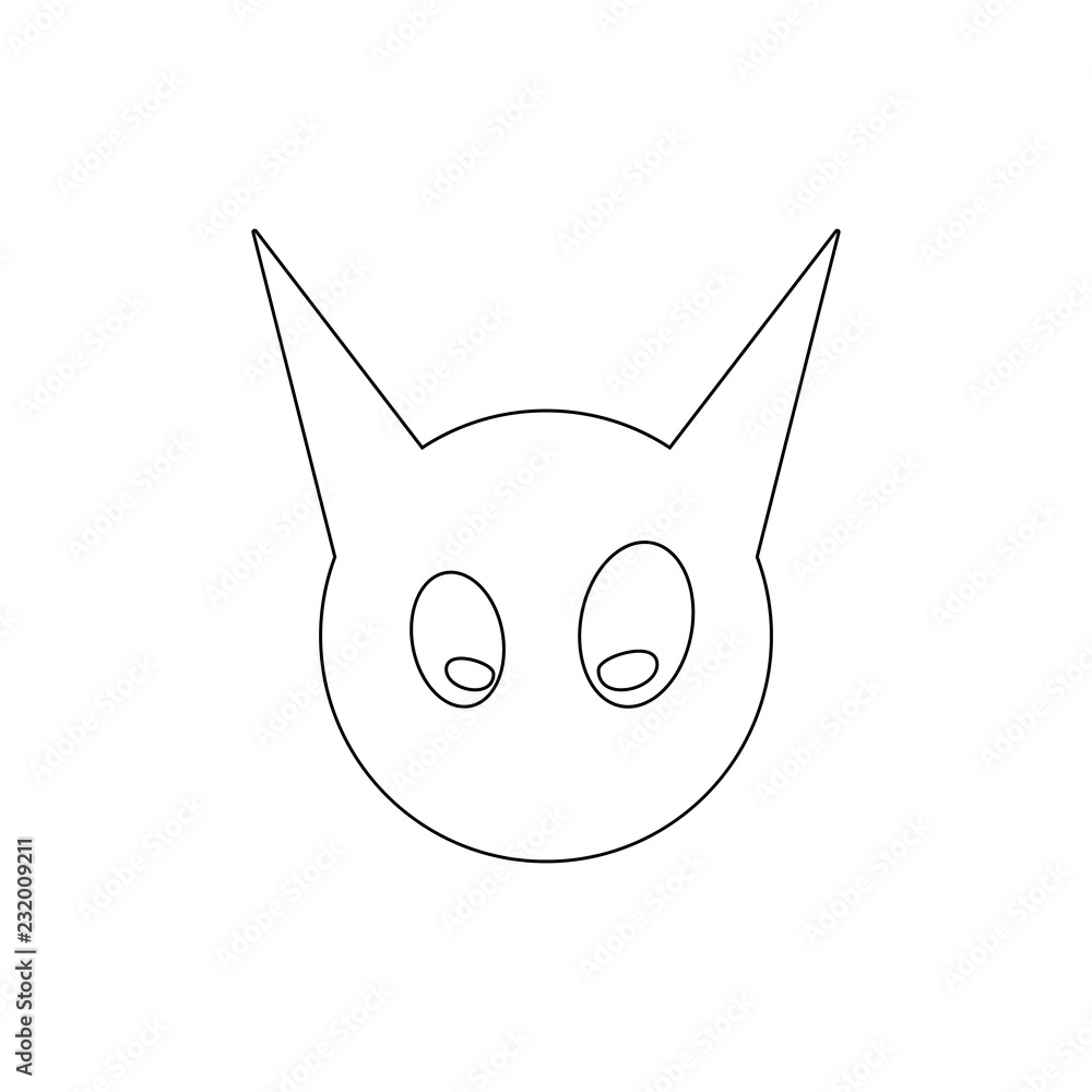 Poster monster icon. Element of horrible creatures for mobile concept and web apps illustration. Thin line icon for website design and development, app development