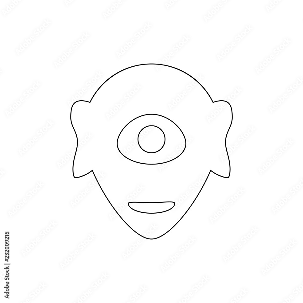 Poster monster icon. Element of horrible creatures for mobile concept and web apps illustration. Thin line icon for website design and development, app development