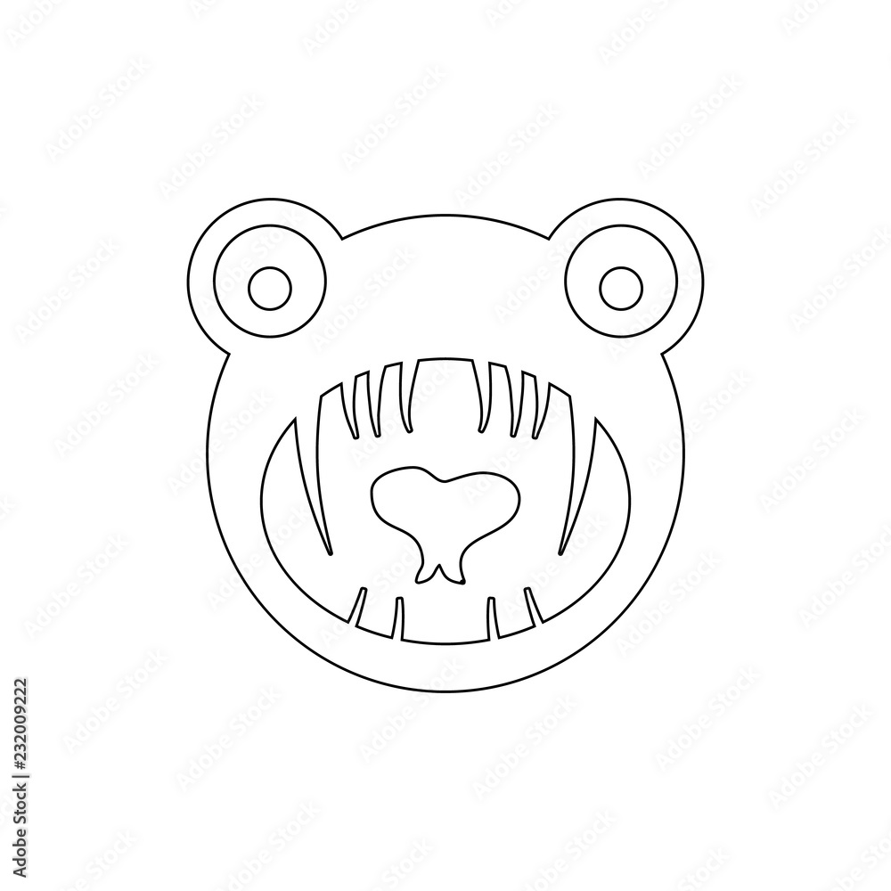 Poster monster icon. element of horrible creatures for mobile concept and web apps illustration. thin line 