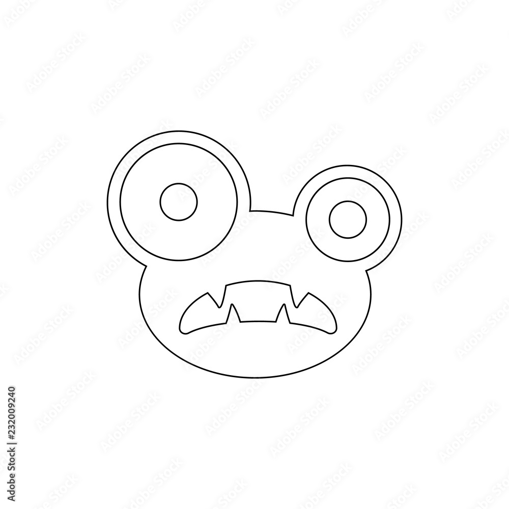 Poster monster icon. element of horrible creatures for mobile concept and web apps illustration. thin line 