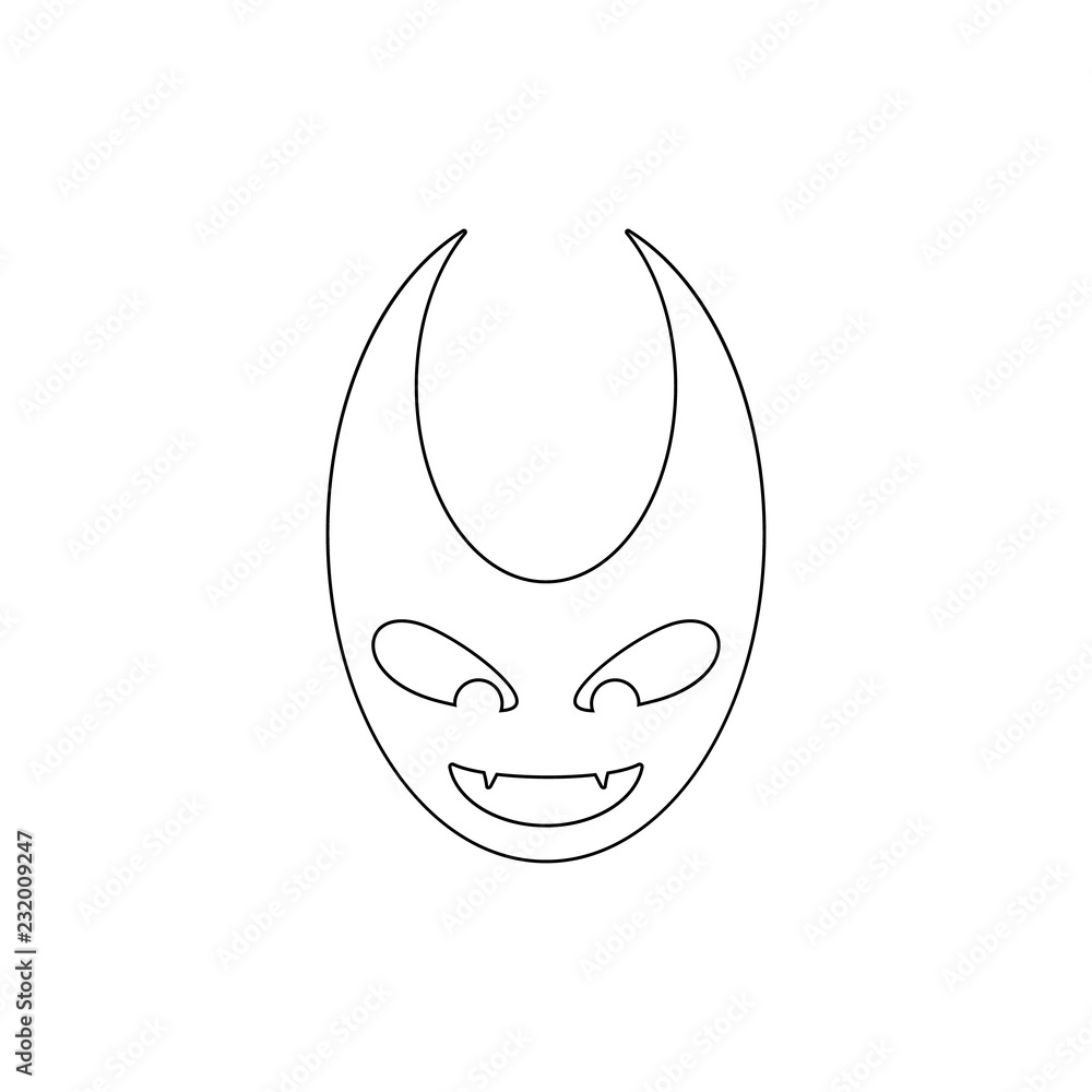 Poster monster icon. element of horrible creatures for mobile concept and web apps illustration. thin line 