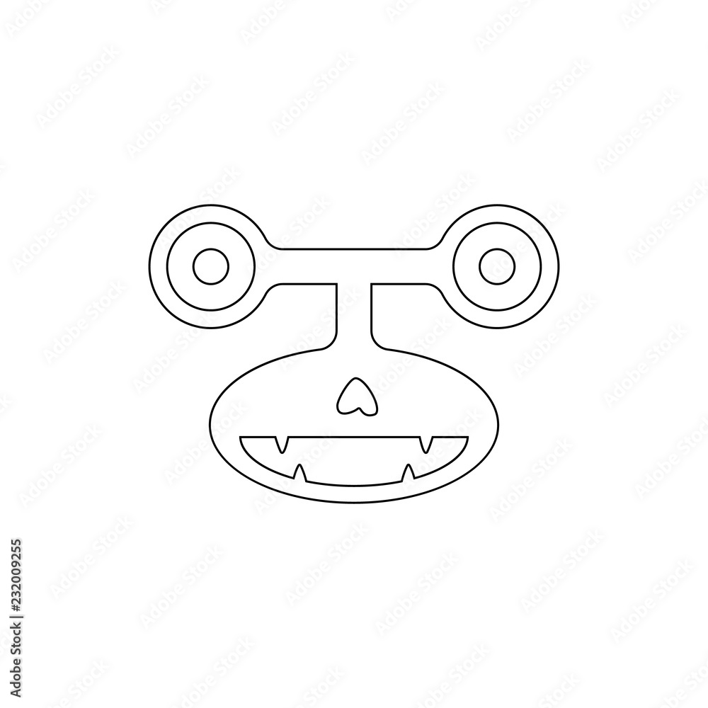 Poster monster icon. element of horrible creatures for mobile concept and web apps illustration. thin line 