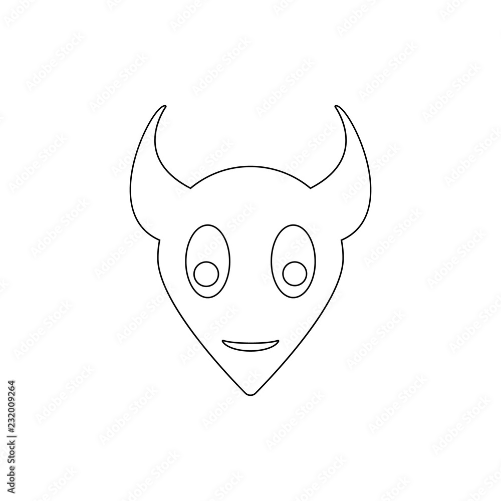 Poster monster icon. element of horrible creatures for mobile concept and web apps illustration. thin line 
