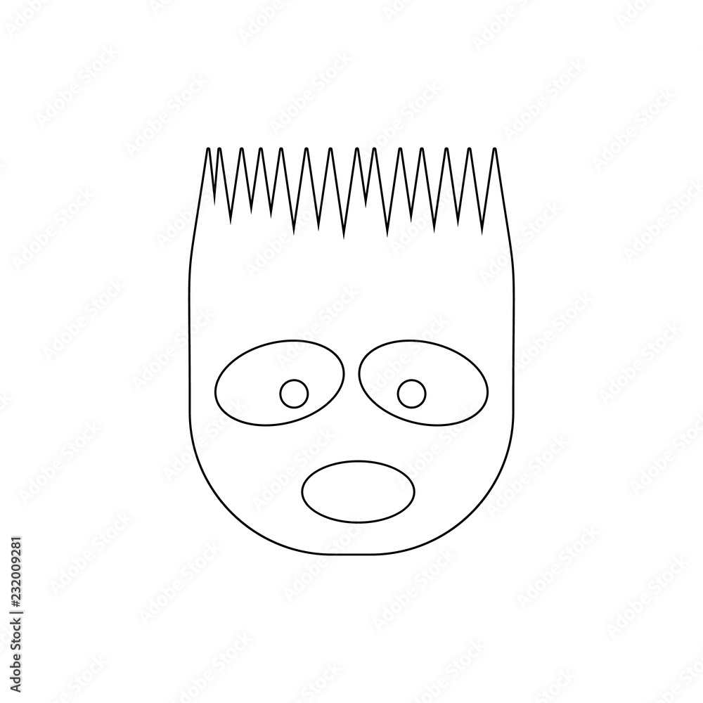 Poster monster icon. element of horrible creatures for mobile concept and web apps illustration. thin line 