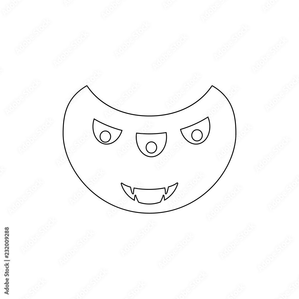 Poster monster icon. element of horrible creatures for mobile concept and web apps illustration. thin line 