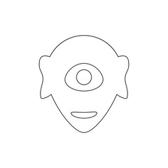 monster icon. Element of horrible creatures for mobile concept and web apps illustration. Thin line icon for website design and development, app development