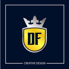 Initial Letter DF Logo Template Design Vector Illustration