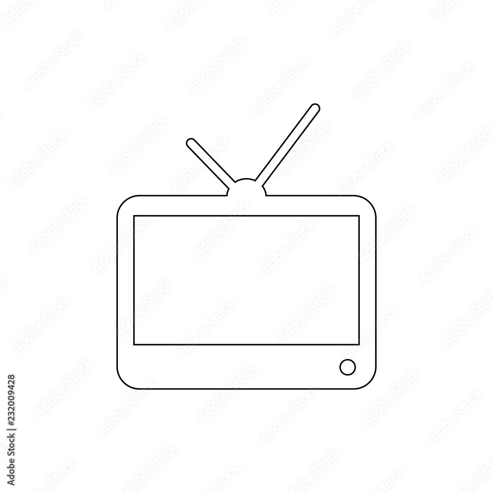 Poster tv icon. media element icon. element of media for mobile concept and web apps illustration. thin lin