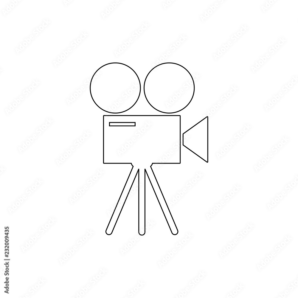 Poster icon of cinema. media element icon. element of media for mobile concept and web apps illustration. t