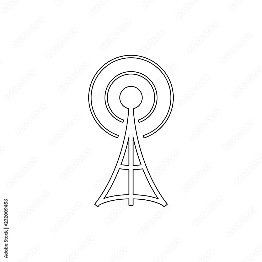 Poster antena icon. element of media for mobile concept and web apps illustration. thin line icon for websi