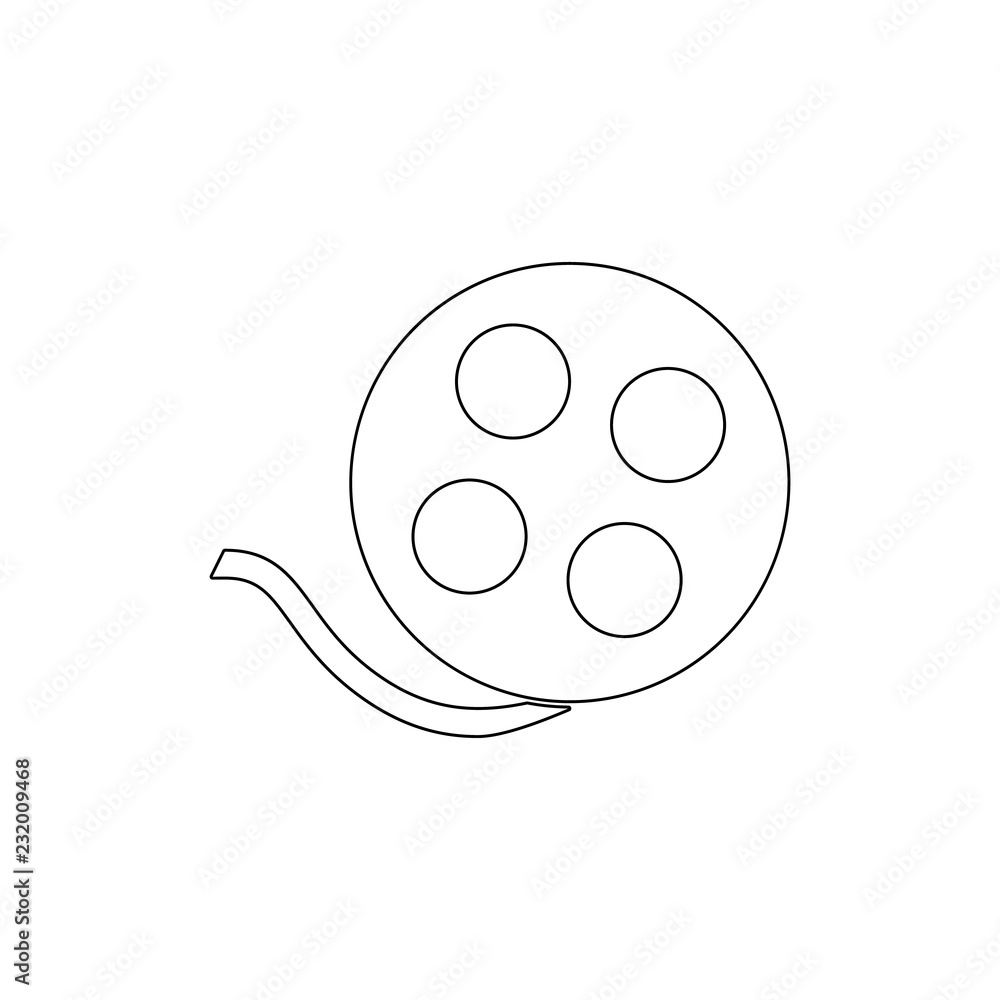 Poster video tape icon. element of media for mobile concept and web apps illustration. thin line icon for w