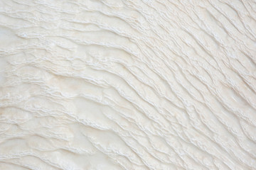 Texture of travertine in Pamukkale, Turkey