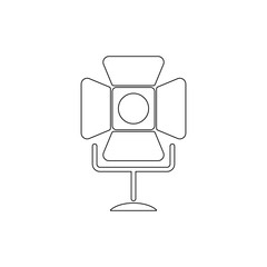 Spotlight simple icon. Element of media for mobile concept and web apps illustration. Thin line icon for website design and development, app development