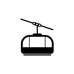 Cableway wagon icon. Element of winter tourism. Premium quality graphic design icon. Signs and symbols collection icon for websites, web design, mobile app