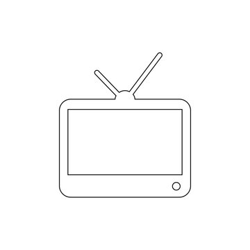 Tv Icon. Media element icon. Element of media for mobile concept and web apps illustration. Thin line icon for website design and development, app development