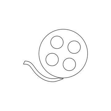recommend clip art: video tape icon. Element of media for mobile concept and web apps illustration. Thin line icon for website design and development, app development