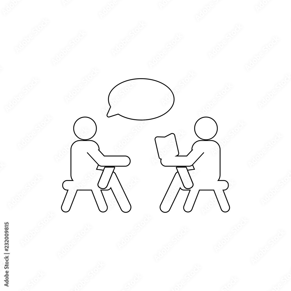 Poster election debates icon. element of media for mobile concept and web apps illustration. thin line icon