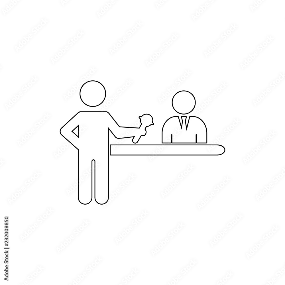 Poster vector news reporter icon. element of media for mobile concept and web apps illustration. thin line 