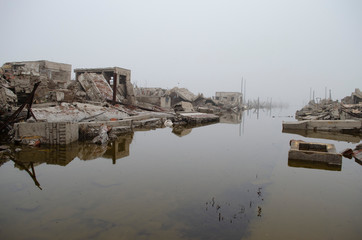 flood in Epecuen, Buenos Aires, Argentina