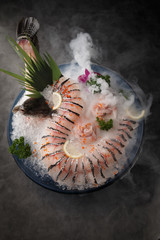 Ice fresh fish slice