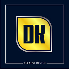 Initial Letter DK Logo Template Design Vector Illustration
