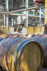 Oak wine barrels at Voyager Estate, Margeret River