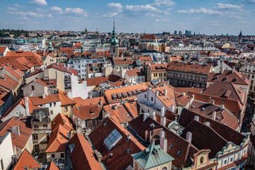 Fototapeta premium Prague city - Czech Republic - roof view