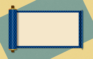 イラスト素材 巻物 無地 緑色 背景なし 巻子本 巻子装本 Scroll Stock Illustration Adobe Stock