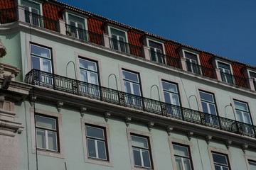Old Building facade in Lisbon, Portugal