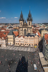 Naklejka na ściany i meble Prague city - Czech Republic - roof view