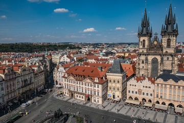 Prague city - Czech Republic - roof view