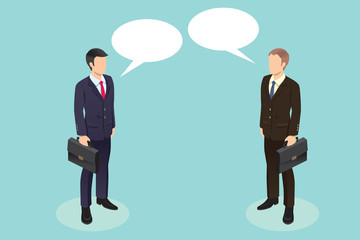 Businessman talk