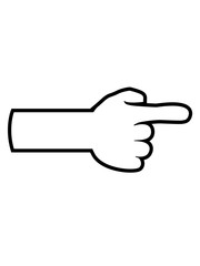 cool arm hand comic cartoon zeigen zeigefinger weg rechts links finger design lustig