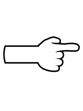 cool arm hand comic cartoon zeigen zeigefinger weg rechts links finger design lustig