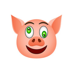 Pig in vexation emoji icon. Element of new year symbol icon for mobile concept and web apps. Detailed Pig in vexation emoji icon can be used for web and mobile