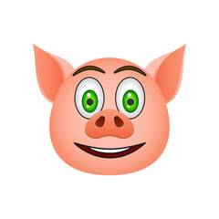 Pig in surprised, smile emoji icon. Element of new year symbol icon for mobile concept and web apps. Detailed Pig in surprised, smile emoji icon can be used for web and mobile